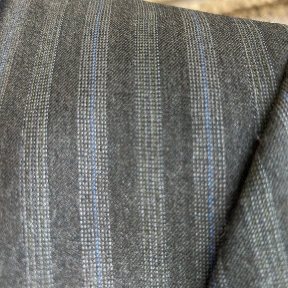 Ted Lapidus Gray Blue Striped Sport Coat Blazer Made in France Size 38R - Picture 7 of 10